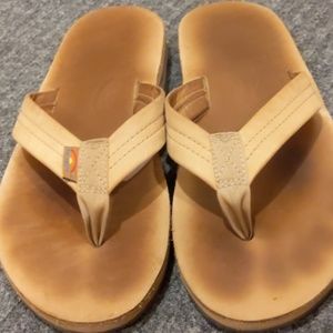 Rainbow leather sandals for men